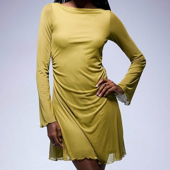 JJXX Lettuce Trim Micromesh Dress - Picture 3 of 3